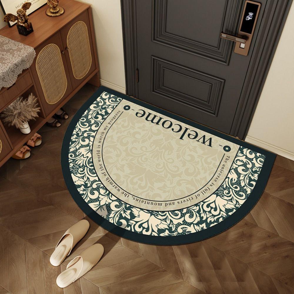 Semicircular Bathroom Carpet 40x60cm Bedside Floor Mat Toilet Carpet Bath Mat Rug Toilet