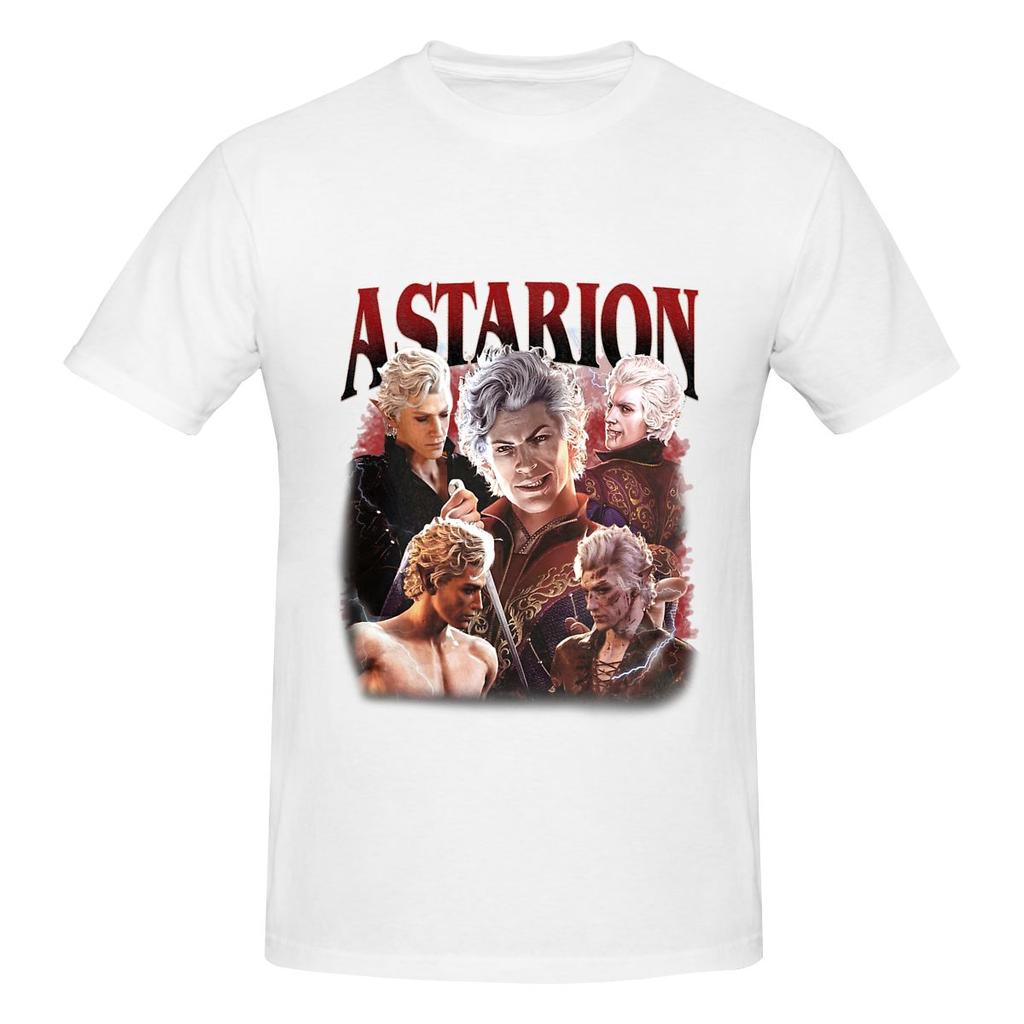 Vintage Astarion Baldurs Gate 3 Delicaat T-shirt Zoet Meisje Meisjesachtig Gevoel Eenvoudige Prints Shirt