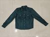Formal Genuine Leather Classic Lambskin Green Men Stylish Casual Handmade Shirt