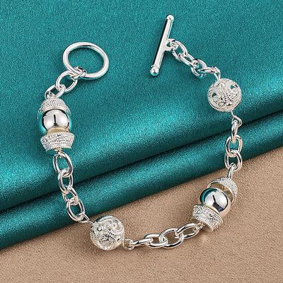 Charming Bead Bracelet Party Gift Silver Fashion Jewelry