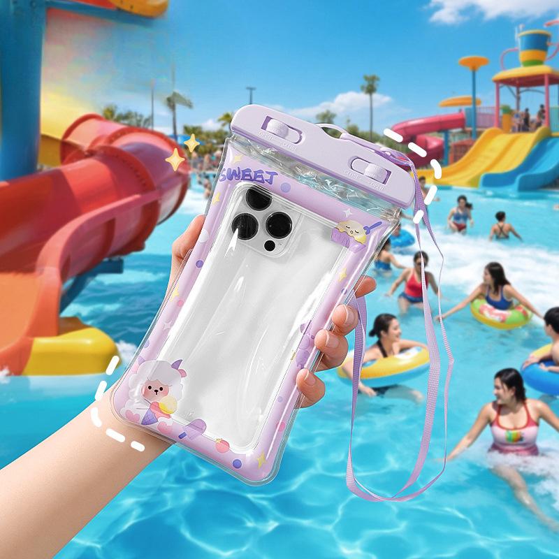 Waterproof Bag Touch Screen Swimming and RaftingWaterproof Sealed Low-hanging Neck Airbag Phone Case