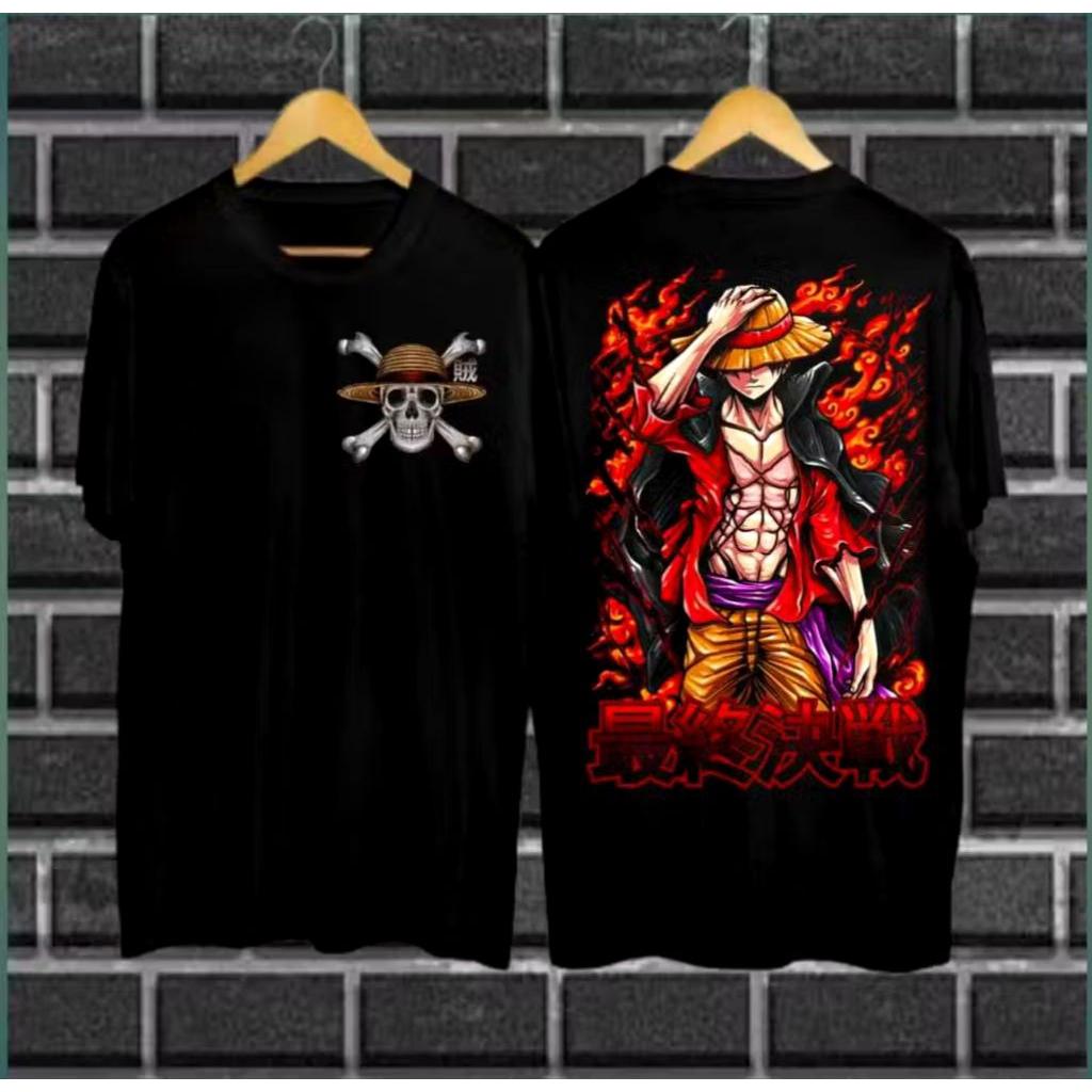 One Piece Japanese Anime Print Unisexs Cotton Tshirt Streetwear 2026 Summer Round Neck Tops Unisex Women Clothes Tee Overside