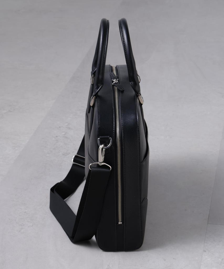 Nano Universe Men's Faux Leather Briefcase, F 010, Black, 668-5132202