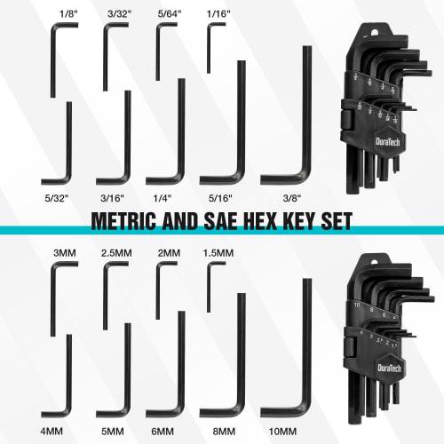DURATECH 121-Piece Socket Wrench Set, Garage Tool Kit with 6.35mm and 9.5mm Drives, Ratchet Wrench, for Auto Repair, Car Maintenance, and DIY Tools, I