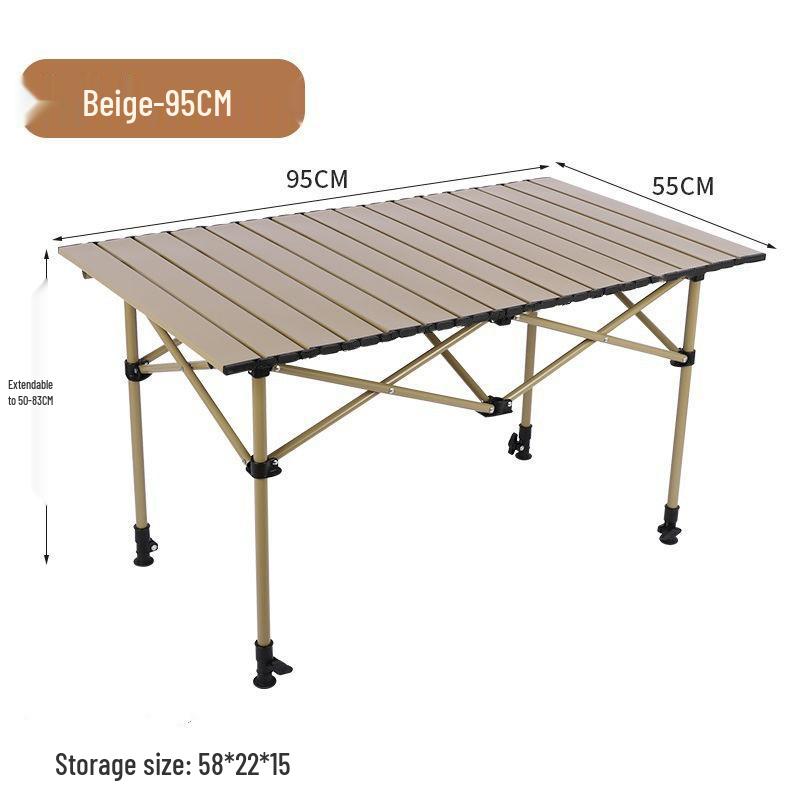 Height-Adjustable Portable Outdoor Picnic Table and Chair Set