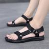 2024 Men's new sandals fashion soft comfortable non-slip woven beach sandals leisure large size walking shoes