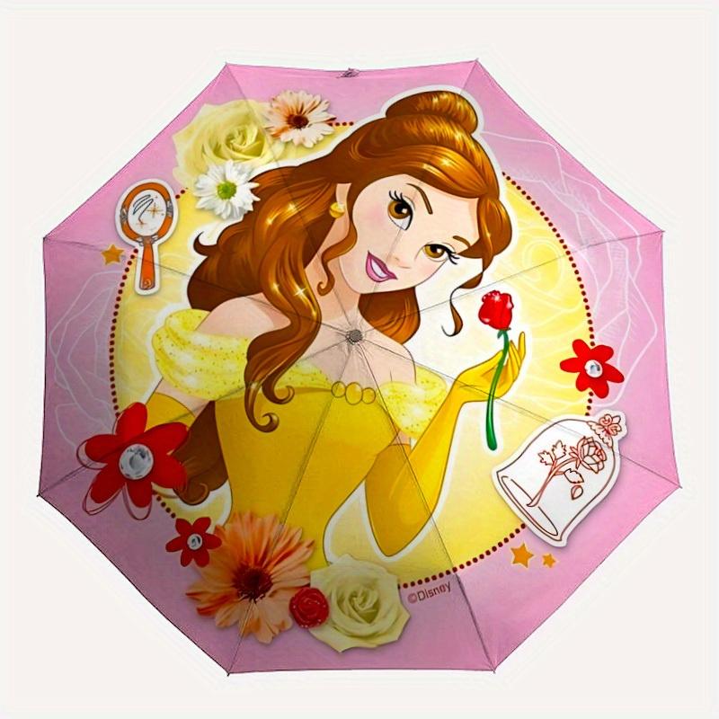 

1pc Belle Automatic Folding Umbrella - Portable Foldable Design with 8 Ribs, Durable Plastic & Iron Frame, Outdoor Umbrella yy250731004
