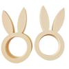 Pcs/pack Fashion Restaurant Layout Crafts Smooth Rabbit Pattern Easter Napkin Rings Table Decor Napkin Buckle Easter Supplies