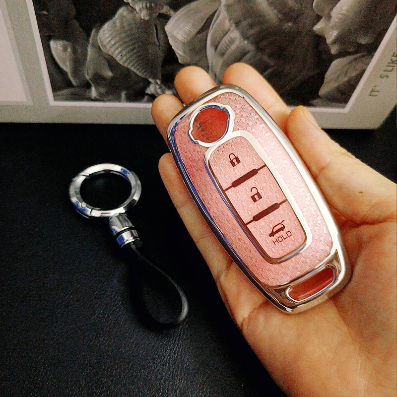 Luxury Key Case Tpu For Nissan Versa Maxima Rogue Armada Sentra Qashqai X-Trail 3 4 Button Remote Car Key Case Cover
