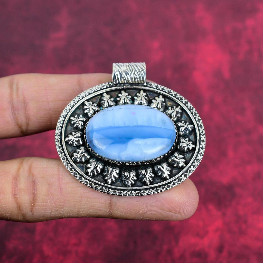 Owyhee Opal Pendant, 925 Solid Sterling Silver Jewelry, Gemstone Pendant, Gift For Her Handmade Dainty Jewelry