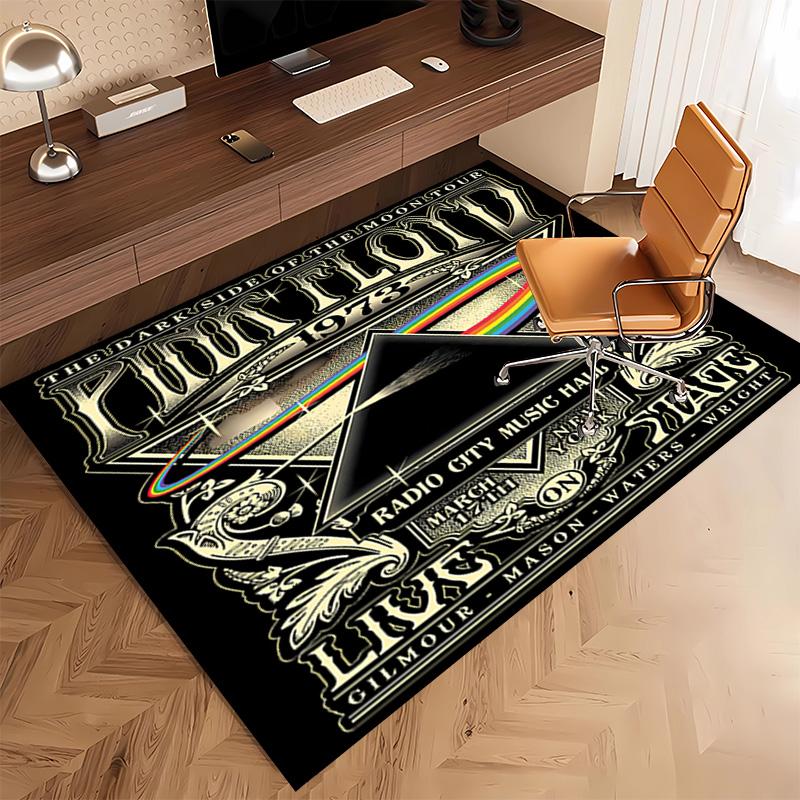 Rock Band P-Pink F-Floyd Print Area Rug - Soft,Washable Non-Slip Indoor Mat,Living Room,Home Office Decorative Rug