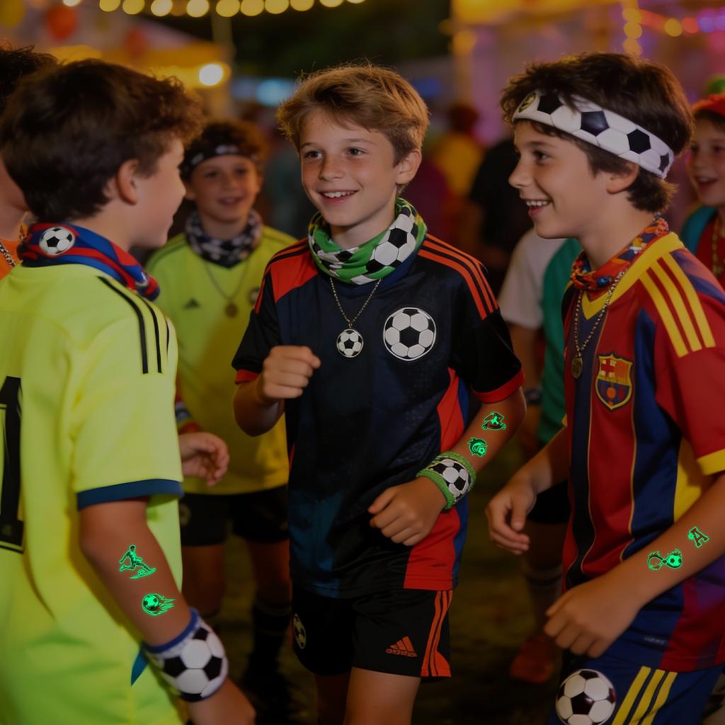 2026 New Luminous Football Tattoo Sticker World Cup Event Fan Club Carnival Party Face Sticker