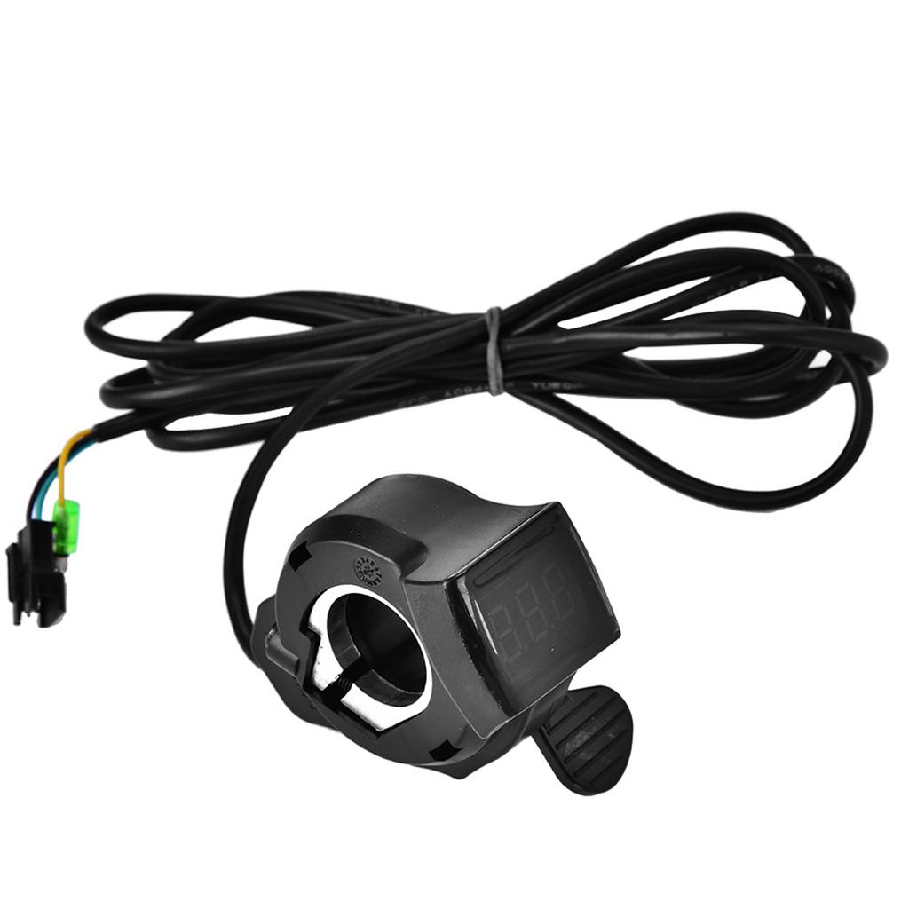 12V 99V, Throttle with LCD Battery Voltage E Bike Gasgriffe   Scooter Thumb for   Display Accessory