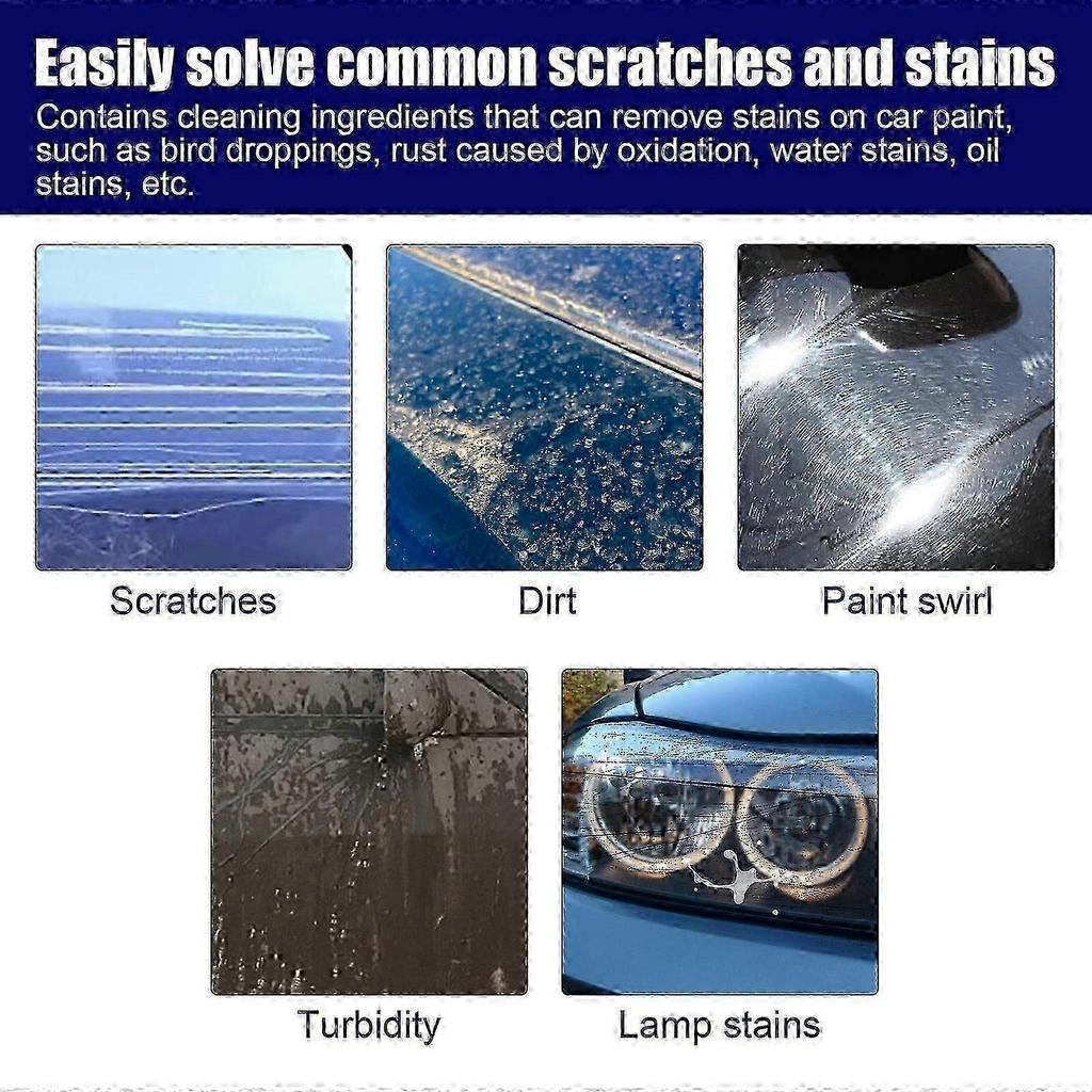 Car Scratch Remover, Body Paint Maintenance Refurbishment Decontamination Cleaning Brightening Care Lotion