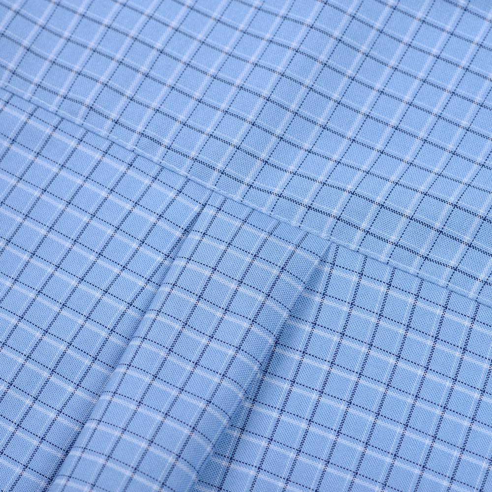 Pánské měkké pohodlné kostkované košile s dlouhým rukávem, nemačkavé modální bavlněné košile s ležérním límečkem na knoflíčky a kapsou