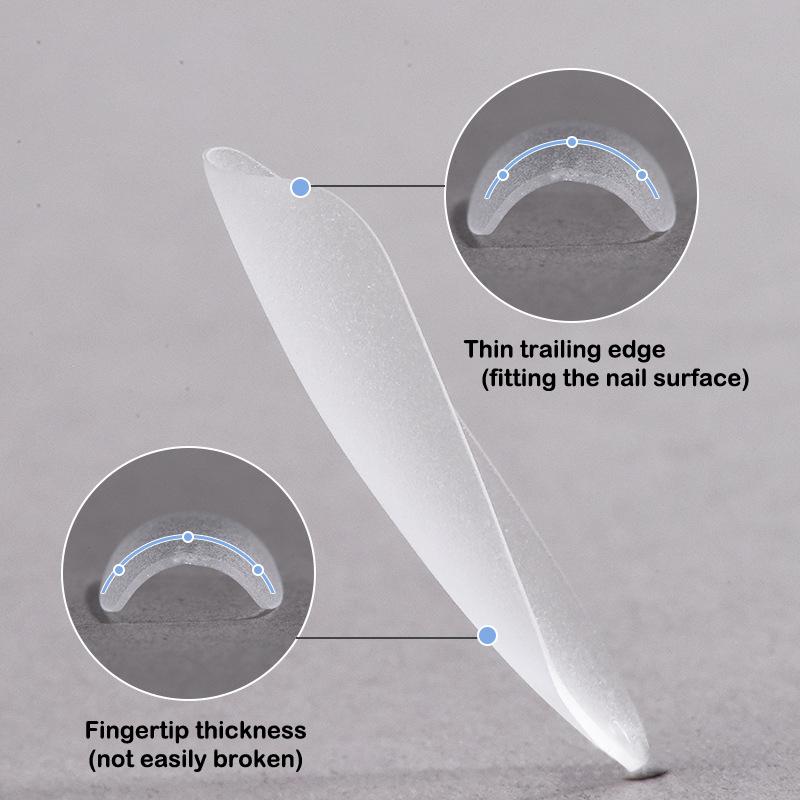 100PCS/Box Fake Nail Tips Medium Design Matte Finish False Nails Manicure Tool Extension Press On Nails