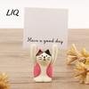 Multi-functional Card Holder Memo Holder, Resin Cartoon Animal Paper Photo Clip Stand, Display Notes Messages for Office Desk Organizer