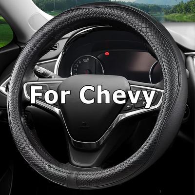 Car Steering Wheel Cover For Chevy Silverado 1500 2500 3500, Tahoe, Equinox,Traverse,Colorado, Automative Accessories For Chevy, Sporty Design, Black