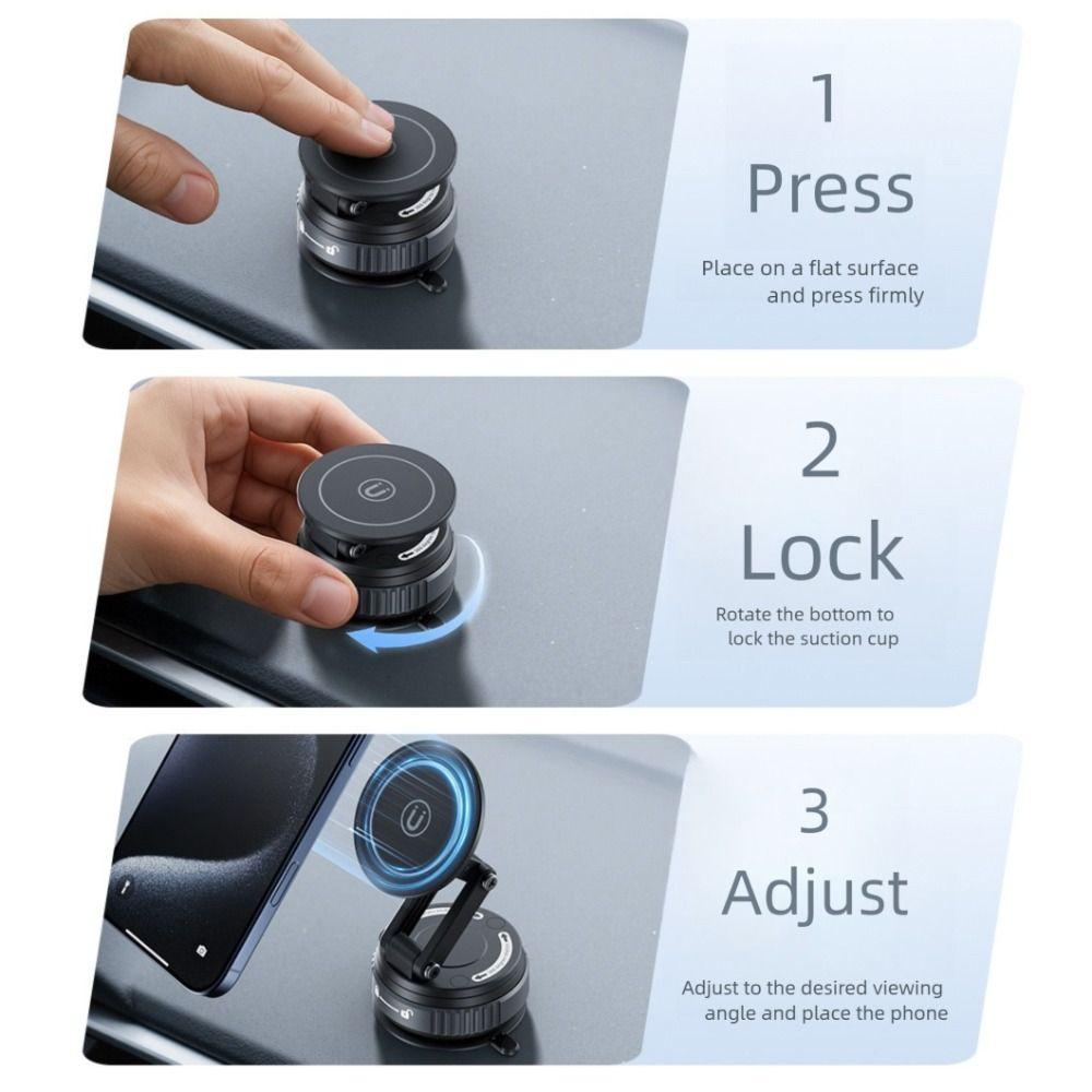 High Quality Vacuum Magnetic Phone Holder Rotation Suction Cup Adsorption Bracket Foldable Adjustable Car Navigation Bracket