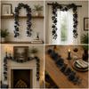 Artificial Dahlia Vine Garland with 26 Branches Faux Rose Leaf Decorative Hanging Flower for Home Wedding Event Archway Doorway Wall Decor