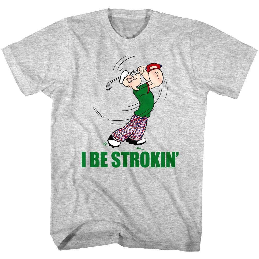 Popeye Golfer Stroking Men T Shirt XXXL