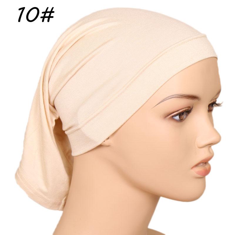 Muslim Underscarf Turban Hijab Ninja Inner Hat Women Chemo Cap Hair Loss Cover Beanie Bonnet Headwear Stretch Head Scarf Wrap
