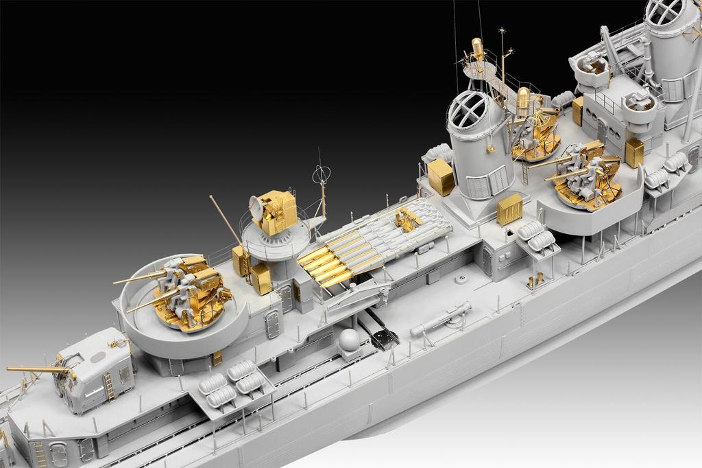Revell 1/144 German Destroyer Class 119 (Z1/Z5) Plastic Model 05179, Molded In Color