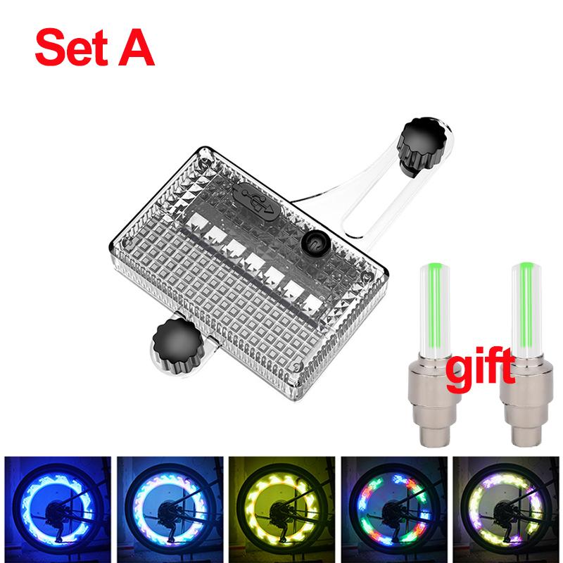 Solar Bike Wheel Light LED Spoke Flash Lamp for MTB Cycling Safety,RGB Neon Lantern for Outdoor Mountain Road Bicycle Tire