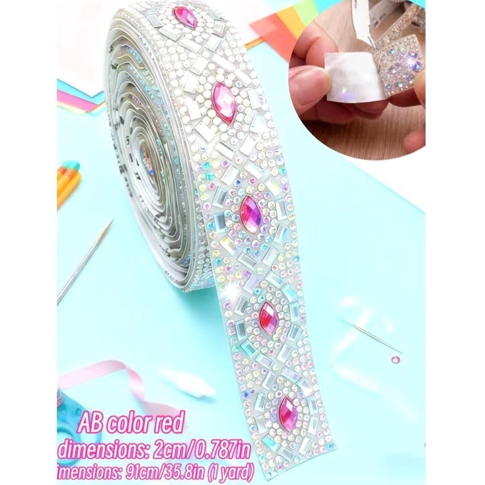 Teardrop Shape Rhinestone Chain Resin Crystal Shiny Teardrop Rhinestone Self Adhesive Flexible Resin Rhinestone розы красного