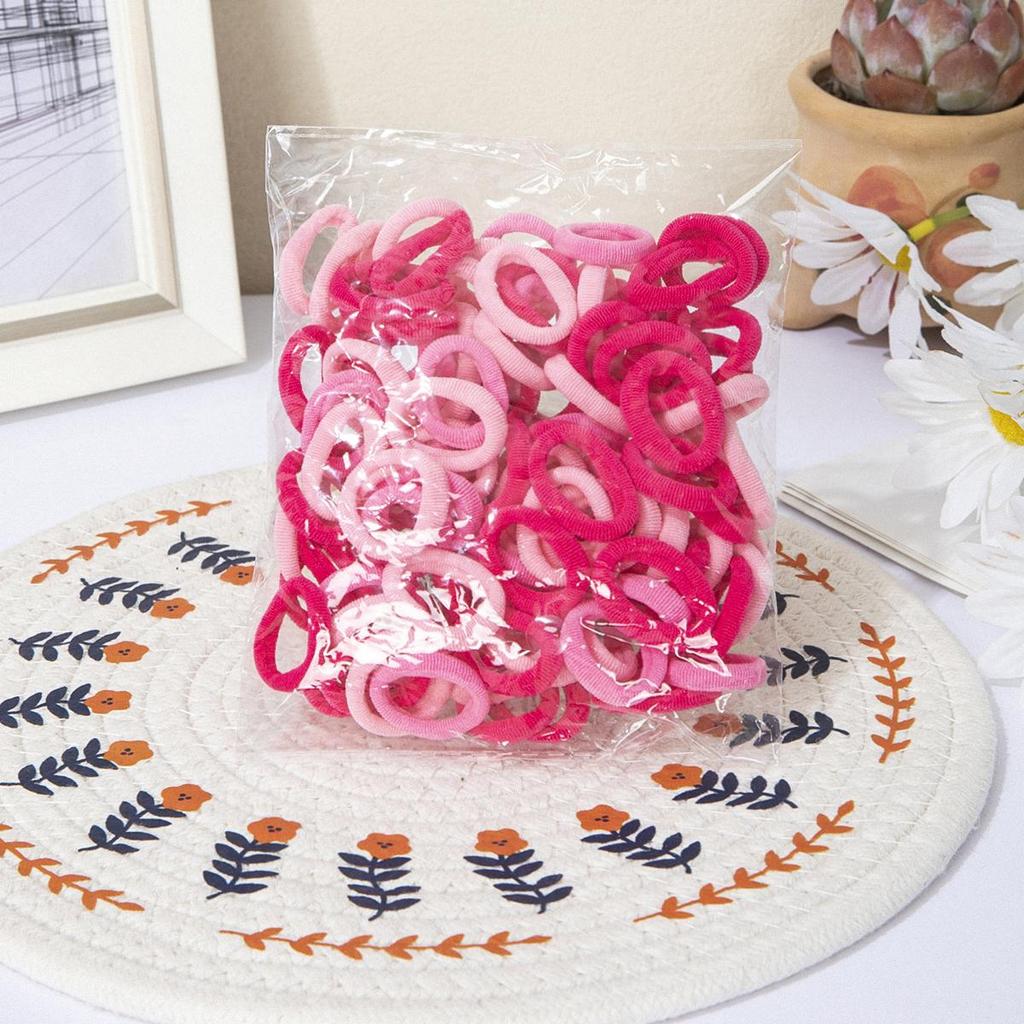 100/200/300/400pcs Children's Elastic Hair Rope, Girls Scrunchies Hair Accessories Sets, Ideal Choice for Gifts