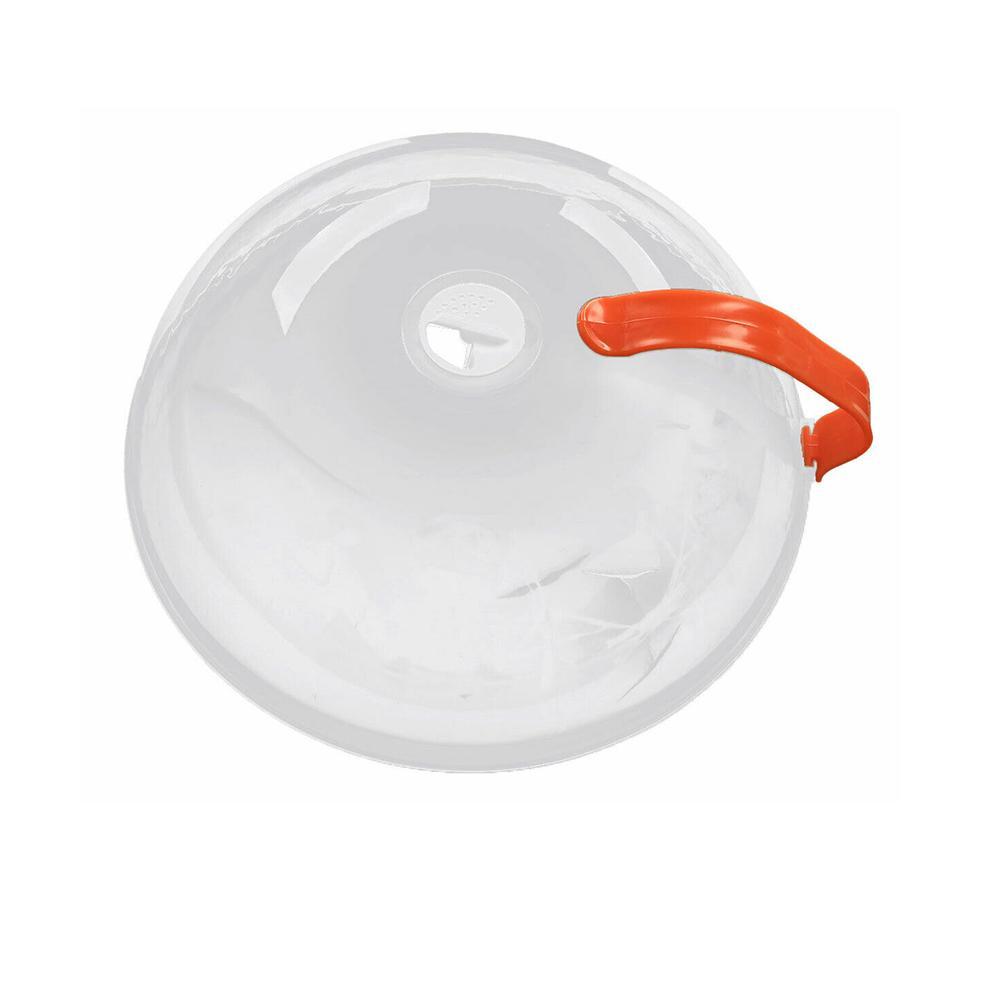 Microwave Splash Cover Thickened Transparent Splash-proof Cover with Handle BPA-free Plate Food Cover With Handle Anti-splatter