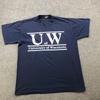 Vintage Wisconsin Badgers Shirt Mens Large Navy NCAA Football University 90s