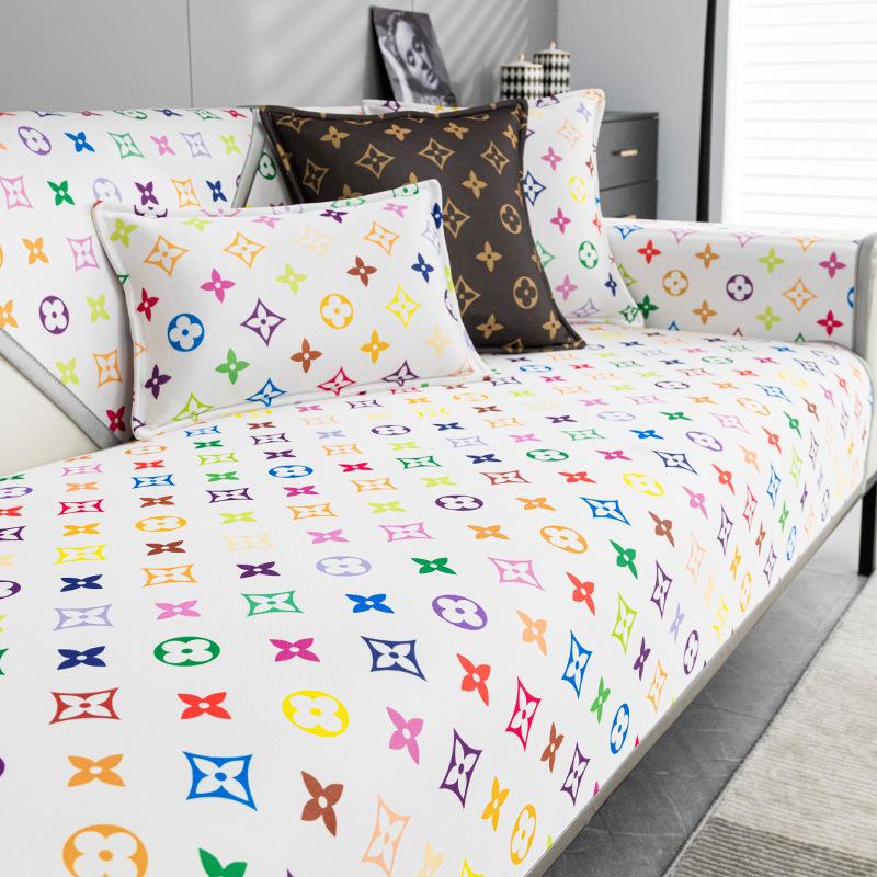 

Ледяной шелк, подушка для дивана, лето, лето, лето, лето, коврик, подушка для сиденья, новый стиль, нескользящий чехол для дивана, тканевый чехол 110*240cm