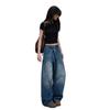 American retro washed jeans women's summer thin high waist drape wide leg pants, thin and tall mopping long pants