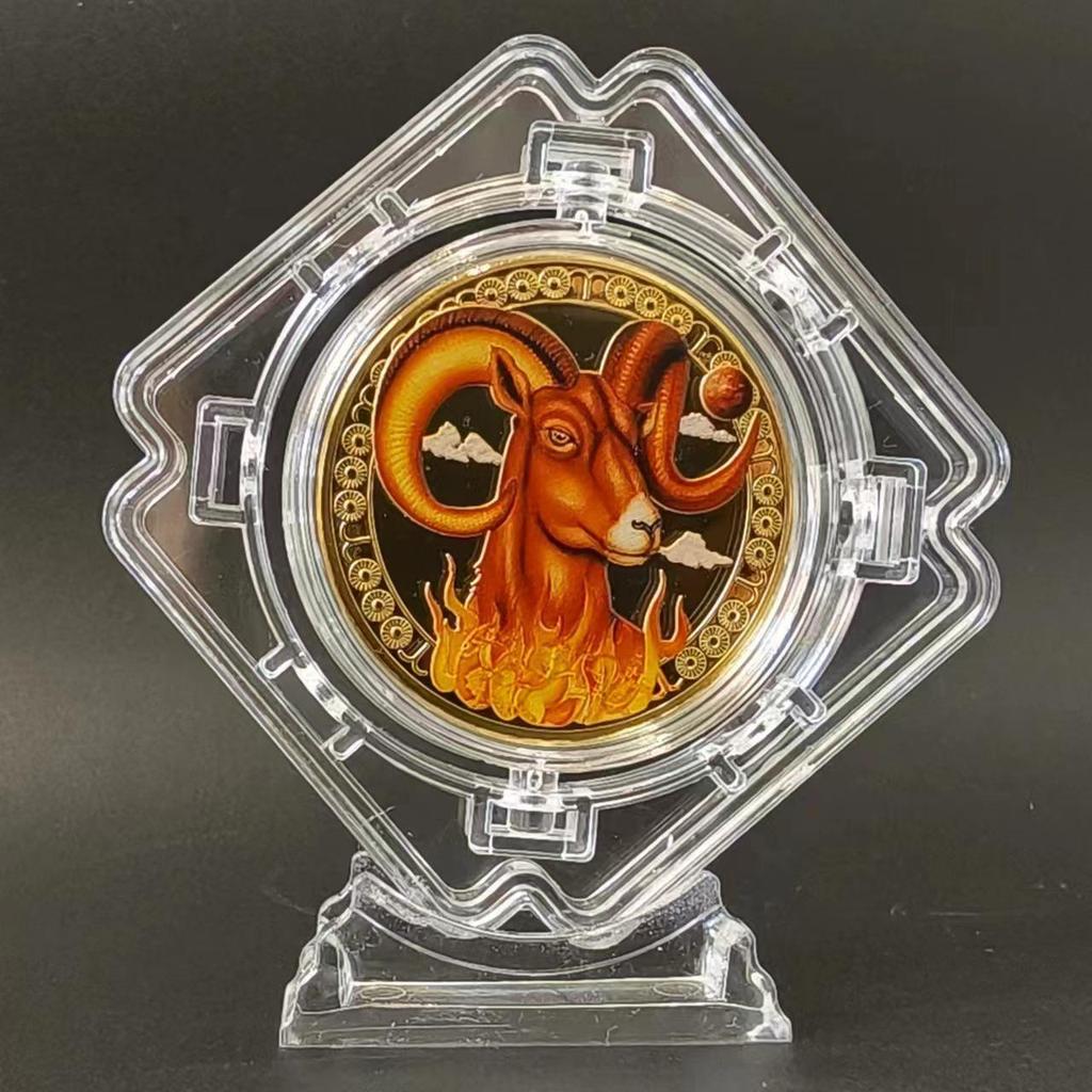 Gold-Plated Scorpio, Gemini, and Libra Zodiac Medallion Set