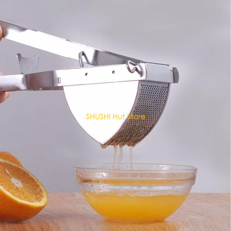 Manual Portable Citrus Juicer Stainless Steel Lemon Squeezer Multifunction D57B CN