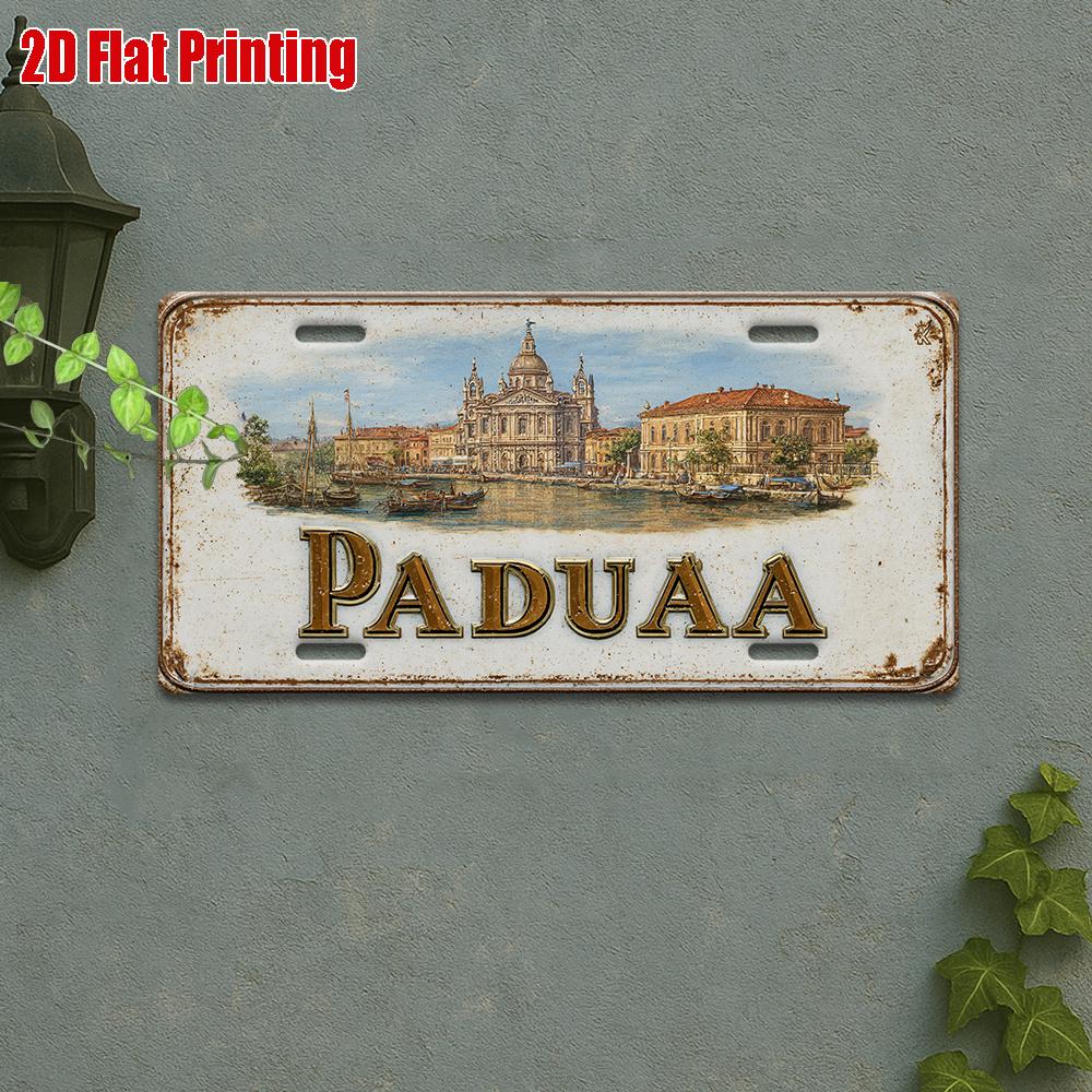 

D Flat D Flat Metal Plaque PreDrilled Wall Decoration Design x inch Suitable for Bars Cafes Libraries 15x30cm(5.9x7.8inch)