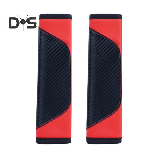2Pcs Car Seat Belt Cover Carbon Fiber Safety Belt Shoulder Guards Breathable Safety Harness Pad for Protecting Neck Shoulder