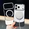 Luxury Splicing 2IN1 Transparent Phone Case For iPhone 17 16 15 14 13 12 Pro Max Plus 17Pro Air For Magsafe Magnetic Clear Cover
