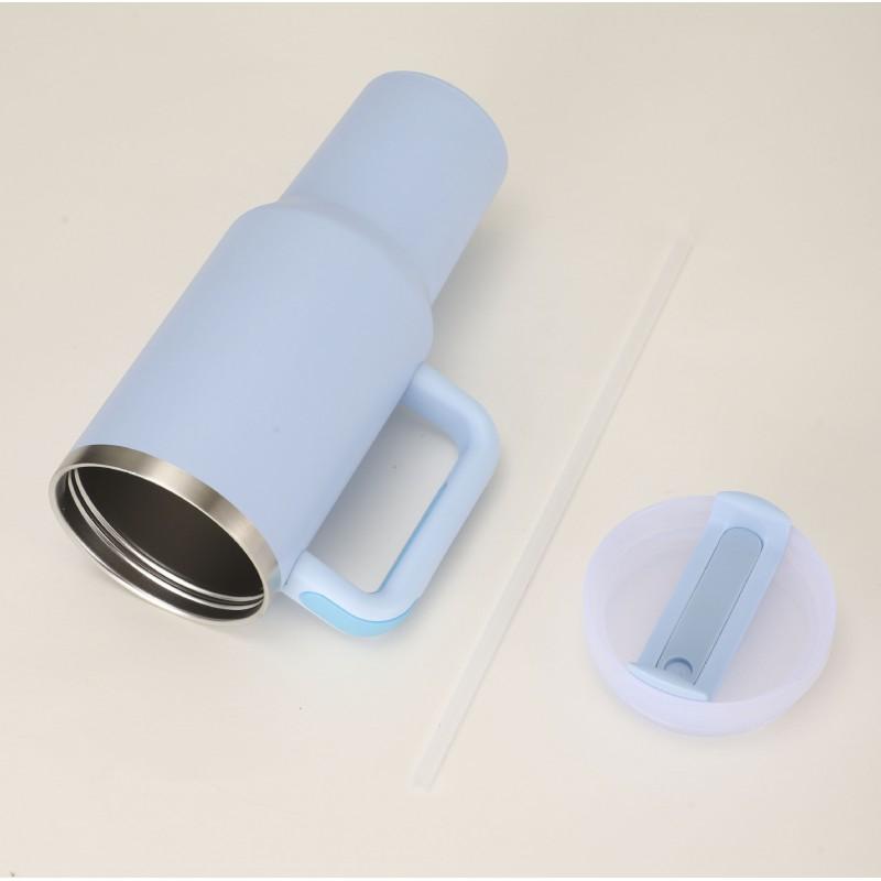 40oz Vacuum Insulated Travel Mug With Handle Car Office Outdoor Use Stainless Steel Double Wall Thermos