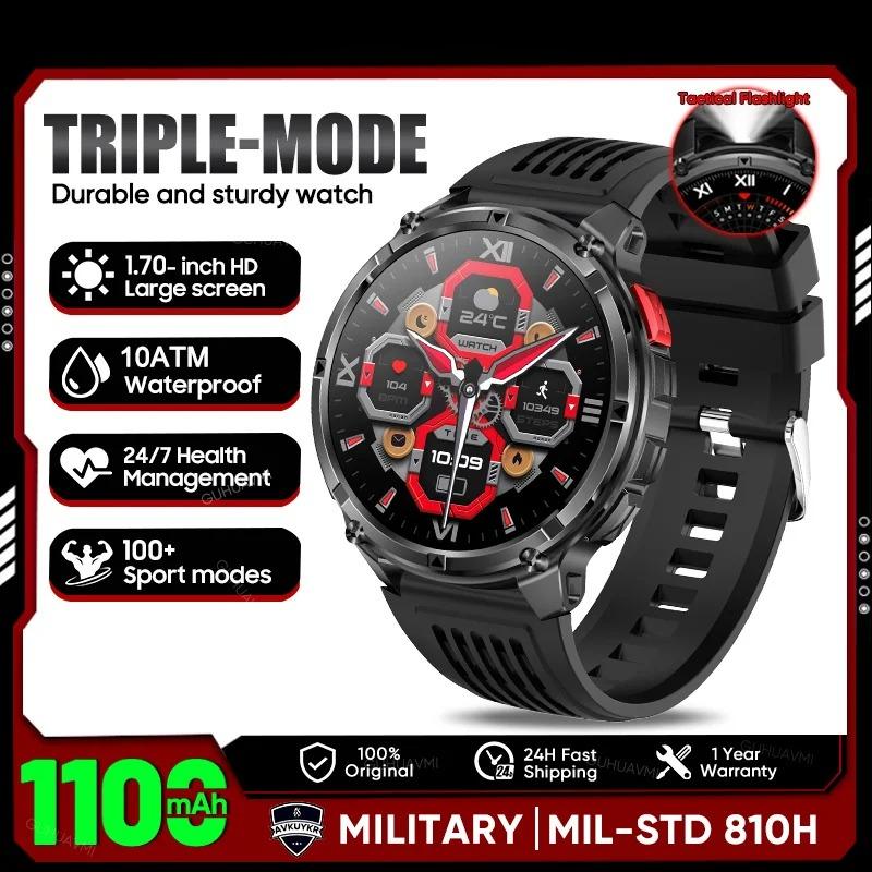 Military Men T-Rex3 Ultra GPS Track Smart Watch 1100mAh Battery Bluetooth Call Waterproof Flashlight Compass Outdoor Smart watch