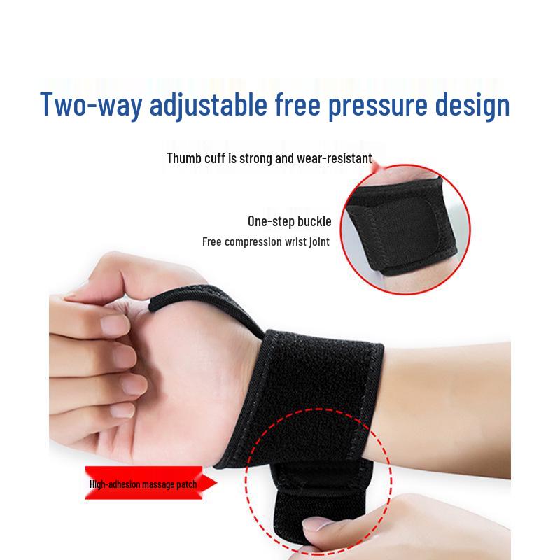 Men's Fitness Wrist Brace - Support Strap for Sprains, Strength Training & Bench Press Elastic Compression Sleeve
