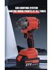21V Brushless Electric Impact Wrench with Rechargeable Lithium Battery for Car, Scaffolding, and Carpenter Use