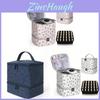 Pu Makeup Bag With Double Layer Nail Polish Organizer For Travel And Storage