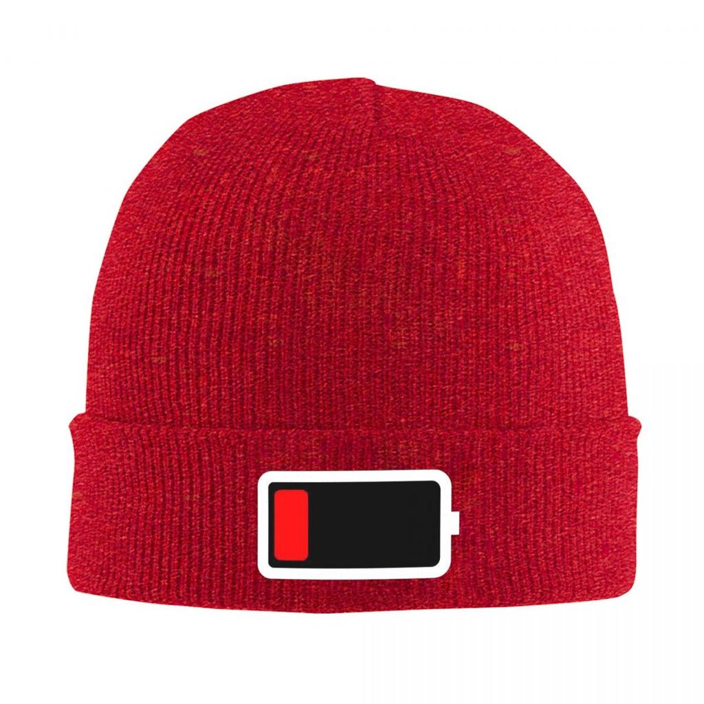 1 Batterie Pile Vide Chapeau en Laine Chaude Bonnet d'Hiver Bonnet à Pompon Casquettes Hip Hop pour Unisexe