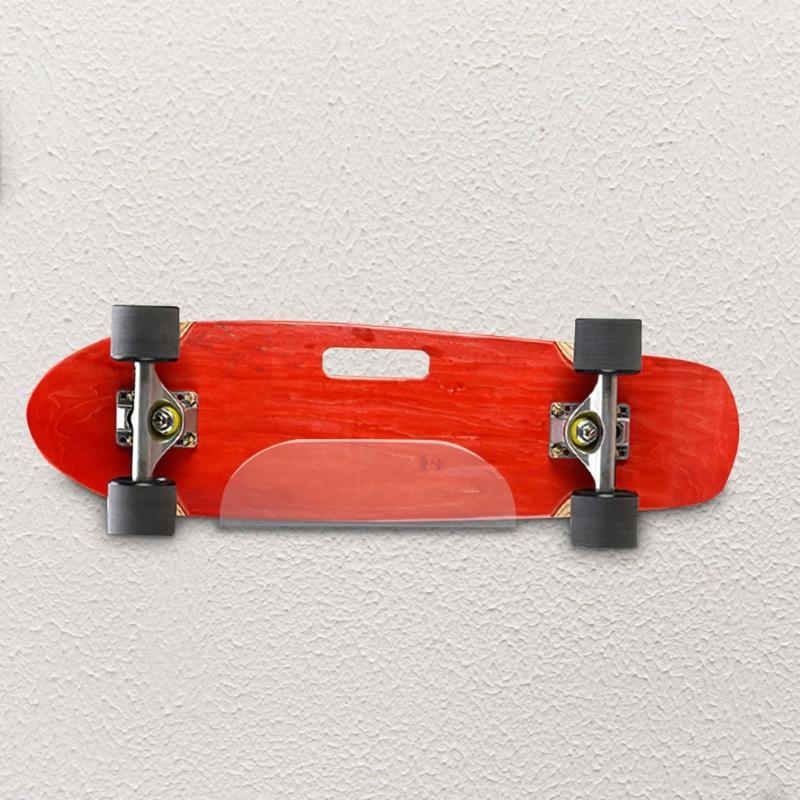 Skateboard Wall Mount Longboard Invisible Clear Hanger Display Rack Shelf for Fits Skateboard Longboard Skis Snowboard