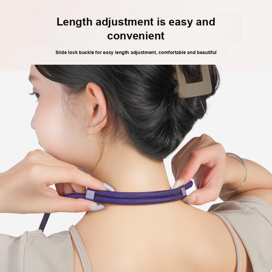 Handy-Lanyard Verstellbares Crossbody-Nackenband Seil mit Edelstahl-Pads Anti-Verlust Anti-Diebstahl Geflochtenes Seil