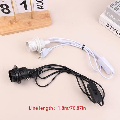 1.8M Eu/Us Plug E27 Full Teeth Lamp Base Holder Power Cord Hanging Pendant Led Light Fixture Socket Cord Adapters With Switch