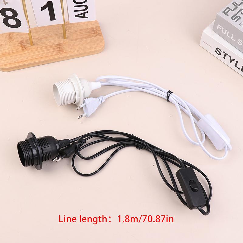 1,8M EU/US Zástrčka E27 Plné závity Patice žárovky Držák Napájecí kabel Závěsné svítidlo LED Svítidlo Zásuvka Kabel Adaptéry S vypínačem