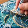 DIY 3D Diamond Painting Kit with Pearl Elements for Home Office Desktop Decoration Handcrafted Art Canvas Wall Decor Dolphin Design